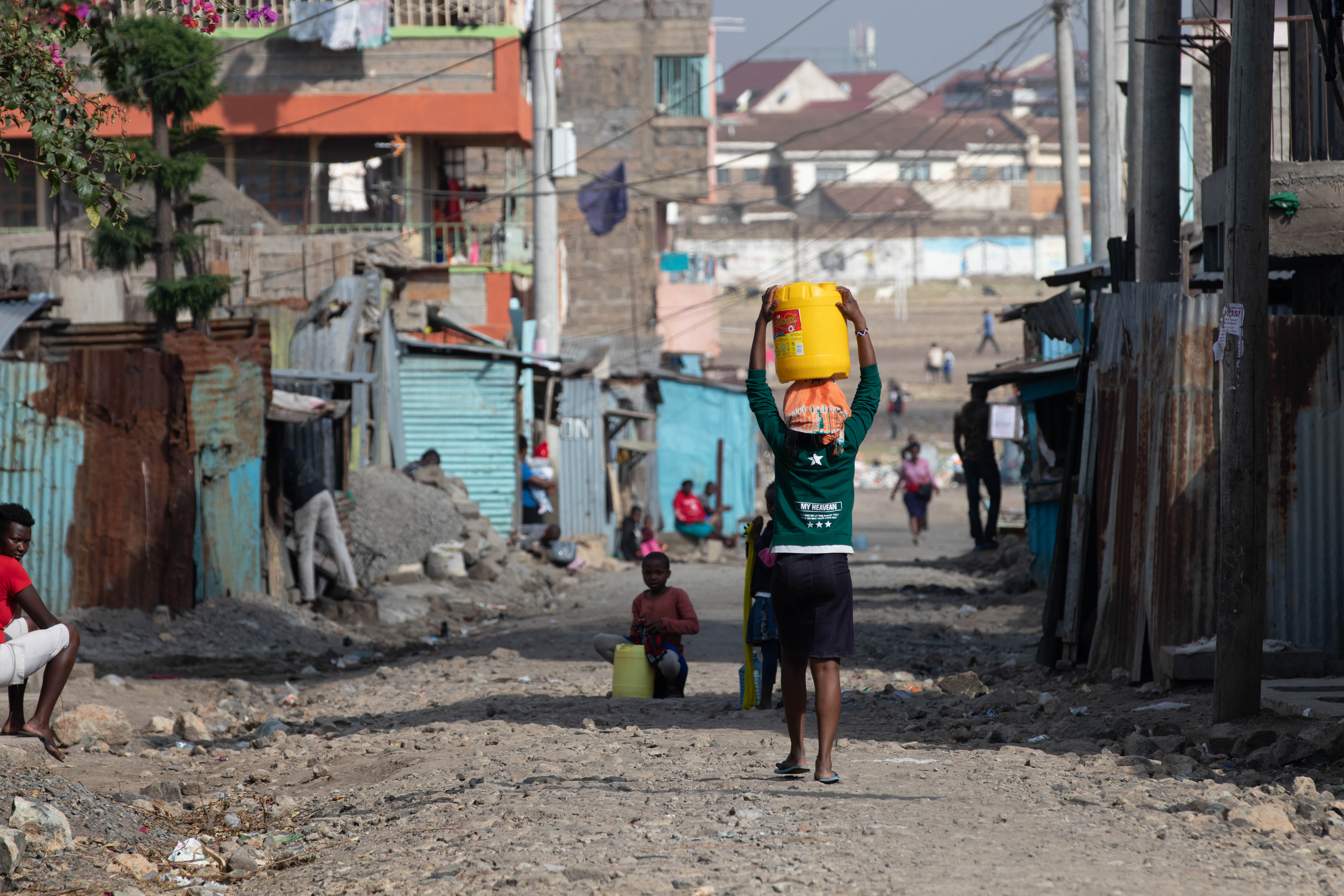 Eindruck aus den Slums in Nairobi, Kenia